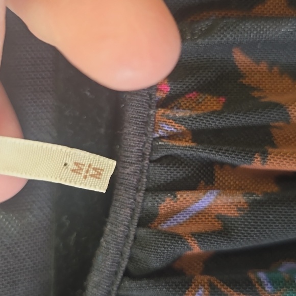 Free People Black Blouse with Colorful Floral Design, Size M - Picture 4 of 5